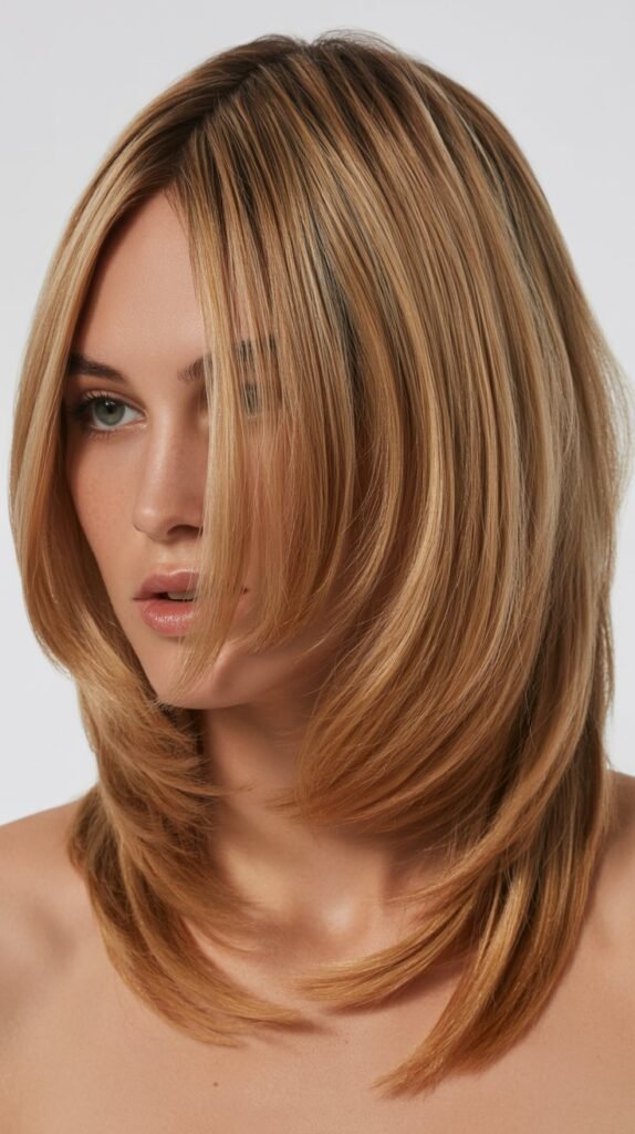 Long Bob with V-Cut Layers