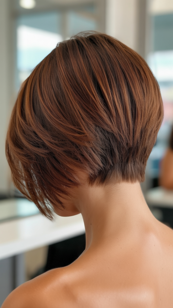 Blunt Stacked Bob with Minimal Layering