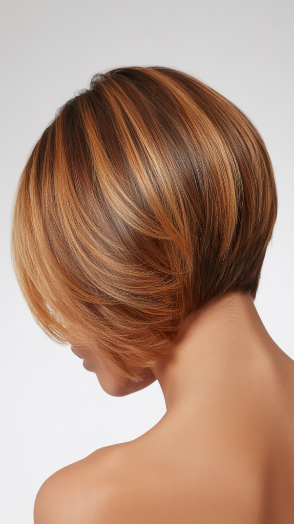 Stacked Bob with Ombré Transition