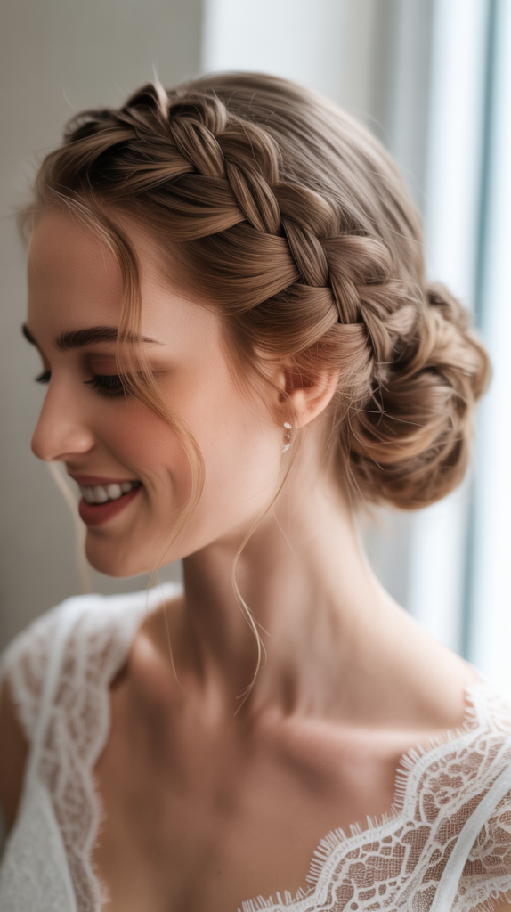 Lace Braid Side Bun