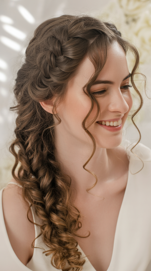 Diagonal Braid with Asymmetrical Curls