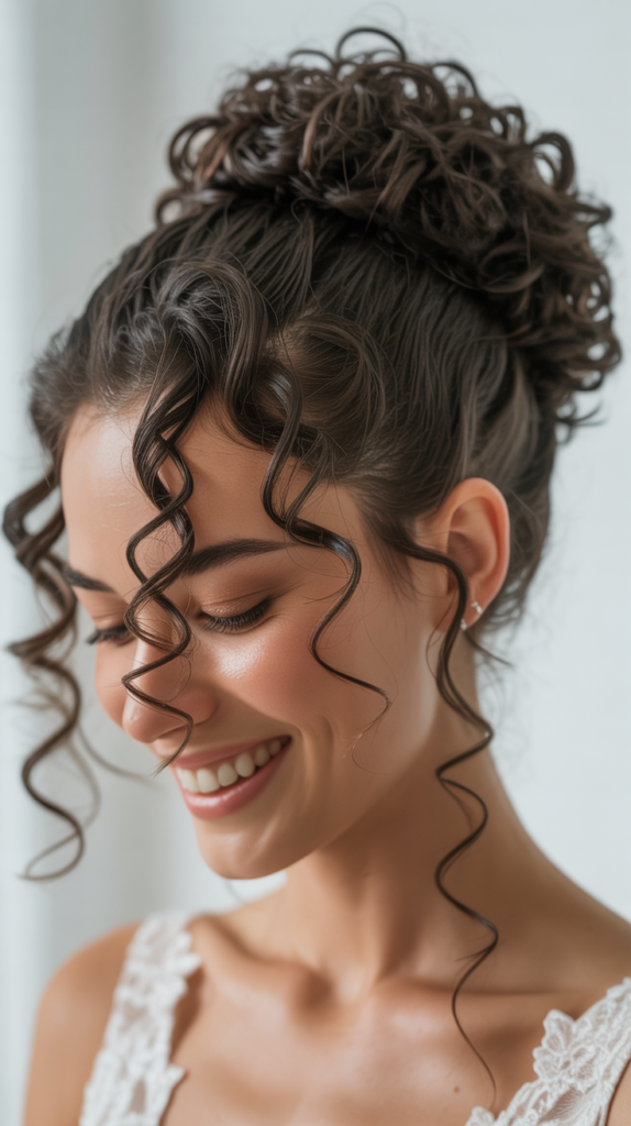 Pinned Curls Updo Cluster