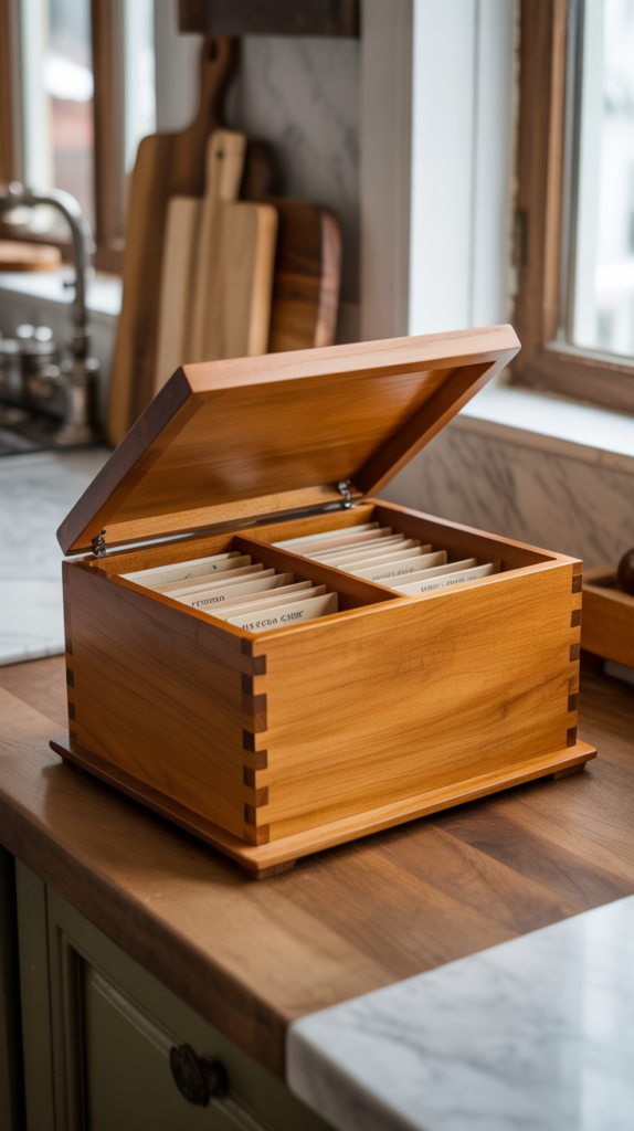 Wooden Recipe Box