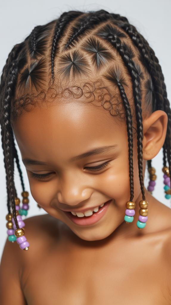 Cornrows with Beads