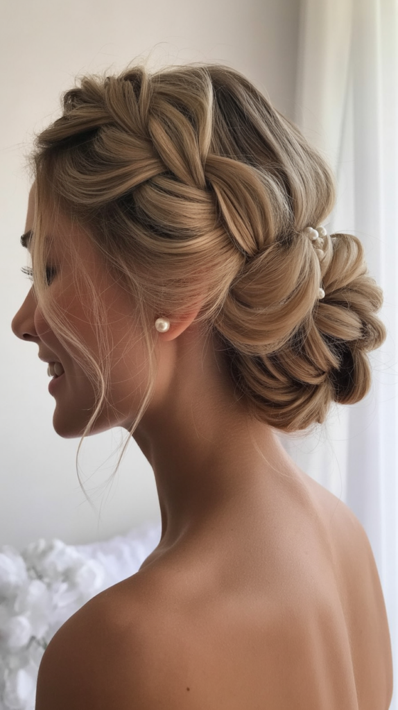 Side Swept Braided Updo