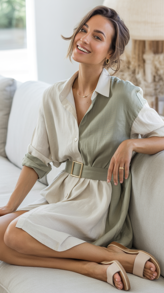  Linen Shirt Dress