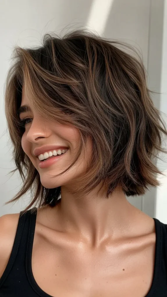 Choppy Bob with Piecey Layers