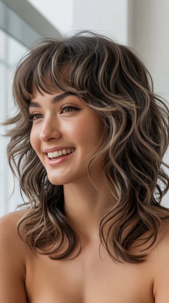 Wavy Shag with Micro Bangs