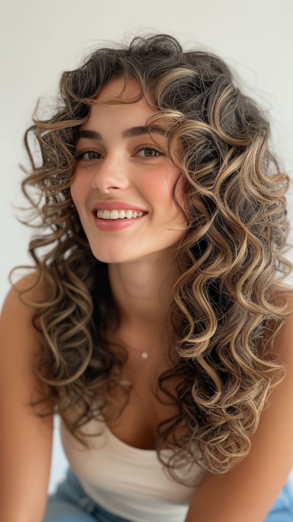 Long Hair with Curly Layers