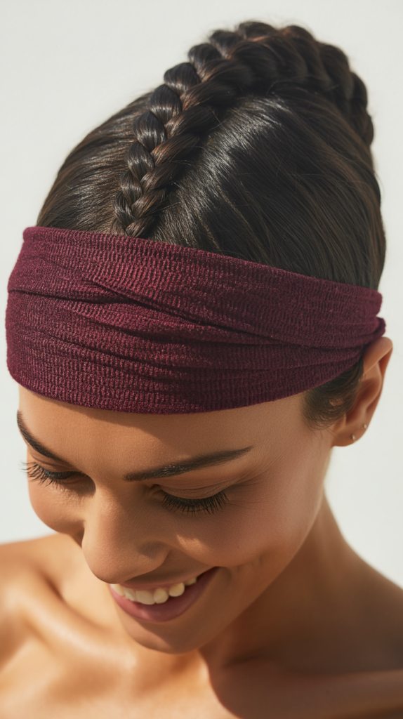 Thick Headband with Mohawk Braid