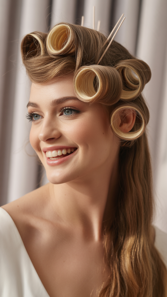 Pin-Curled Updo