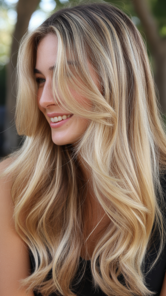 Blonde Highlights on Long Hair