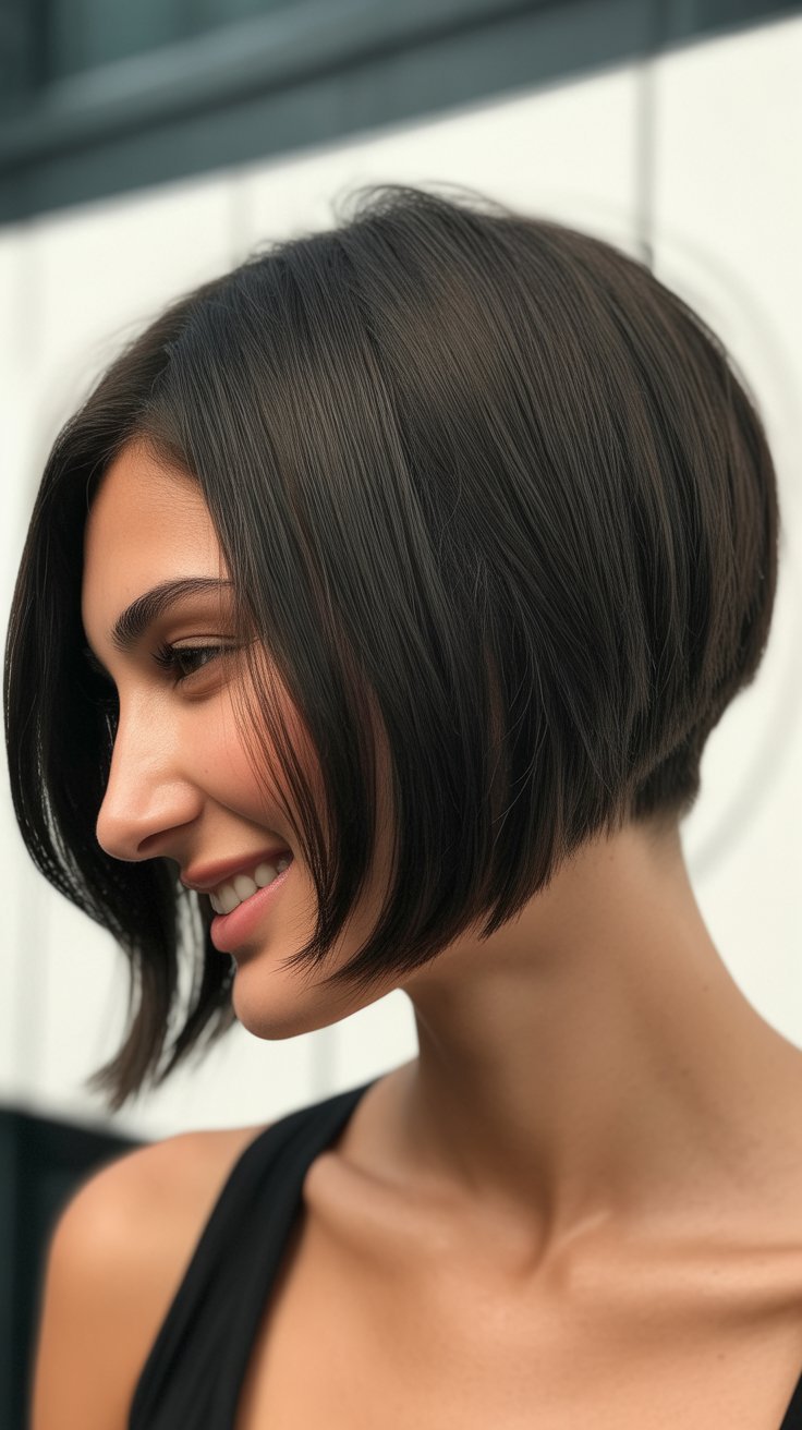 Modern Stacked Angled Bob Haircuts