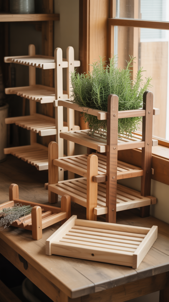 Wooden Herb Drying Racks