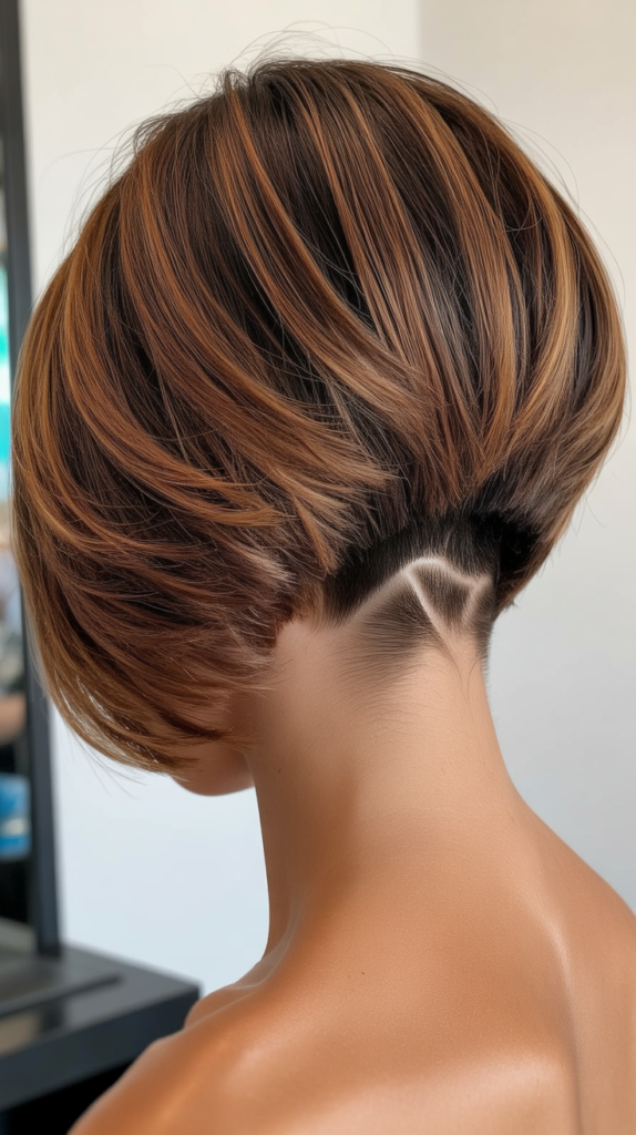 Stacked Bob with Highlighted Dimension