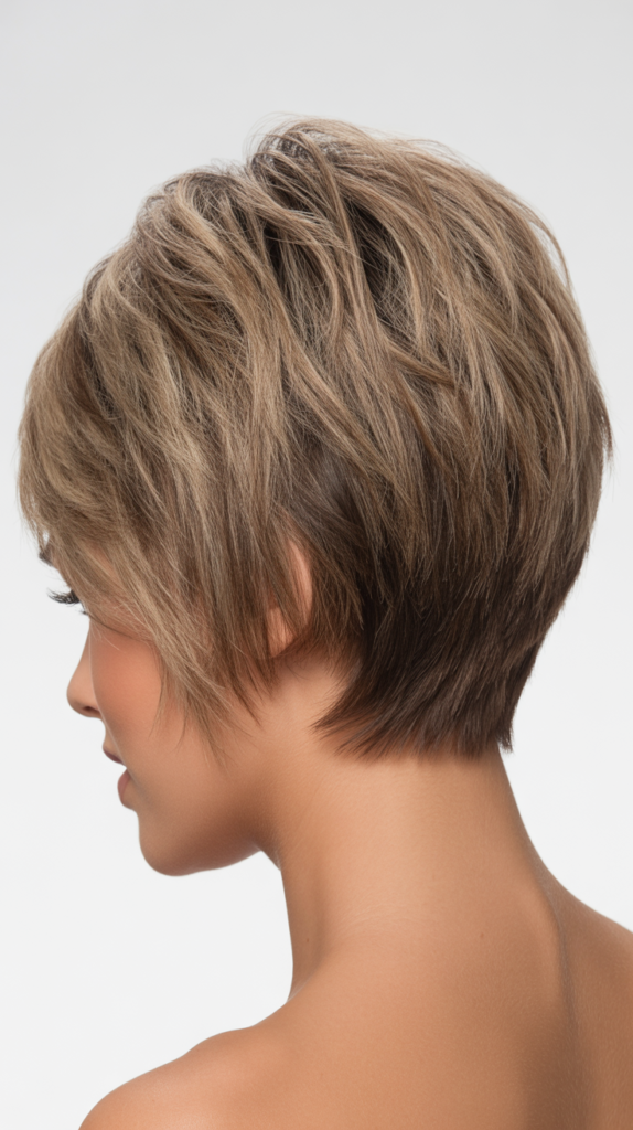 Textured Stacked Bob with Choppy Layers