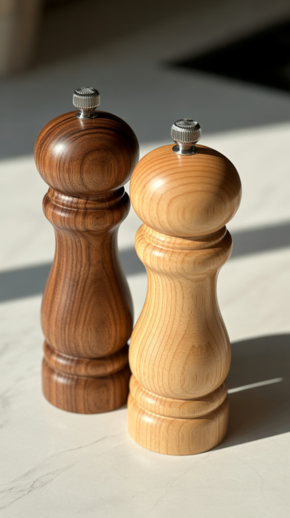 Wooden Salt and Pepper Grinders