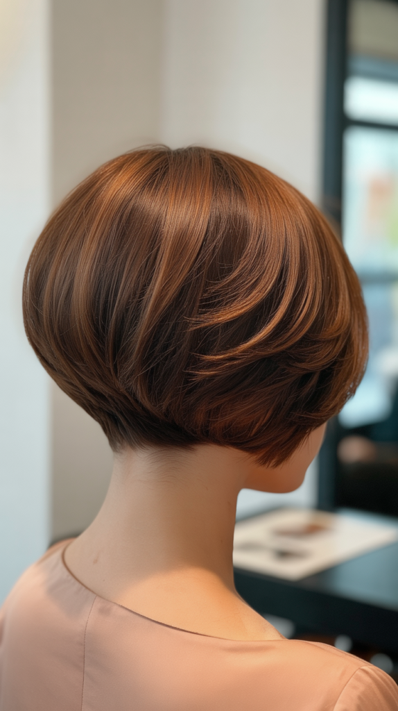 Stacked Bob with Crown Layers