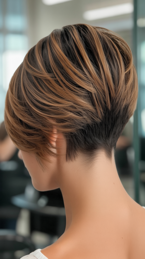 Stacked Inverted Bob with Nape Detail