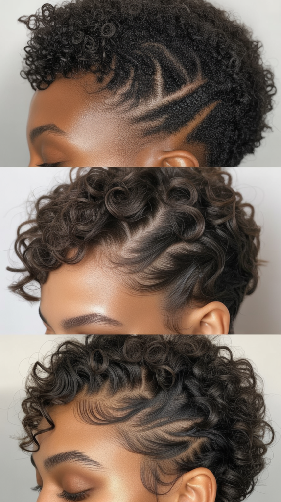 Wash and Go with Side Part