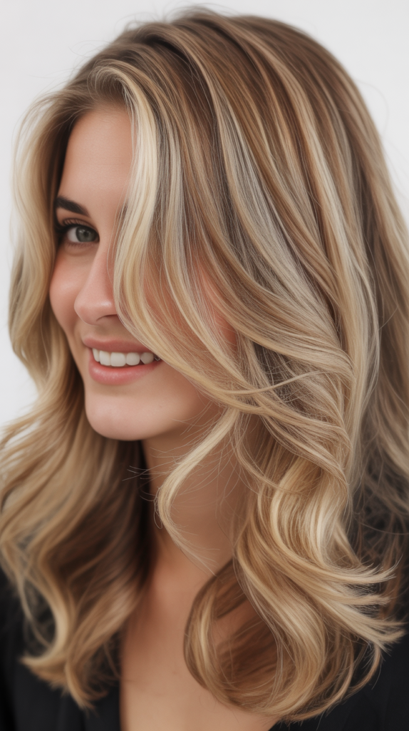 Nude Blonde Highlights with Latte Lowlights