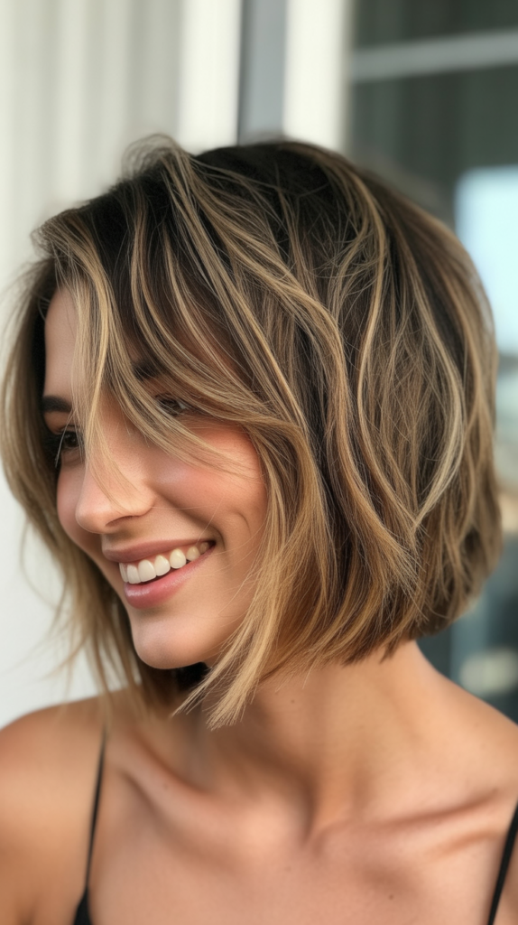 Choppy Bob with Babylights