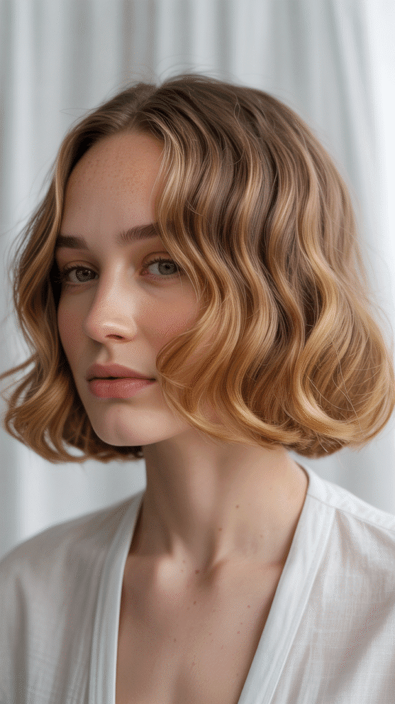 Top 30 Feminine Short Hair for Round Faces 17 Soft Wave Bob