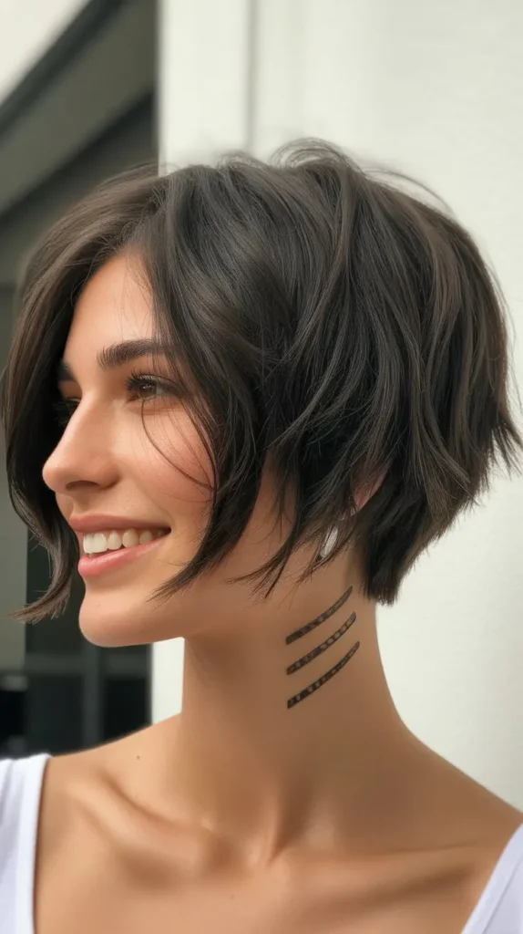Choppy Bob with Undercut Design