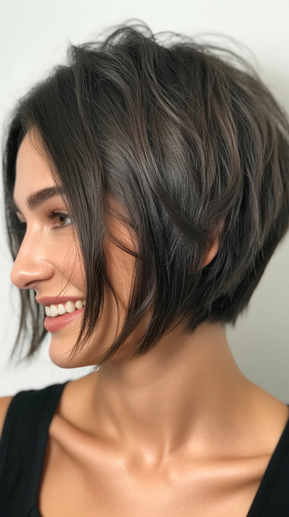 Choppy Bob with Tapered Nape