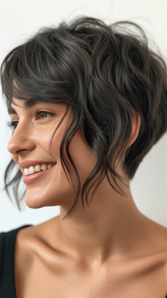 Textured Shaggy Bob with Undercut