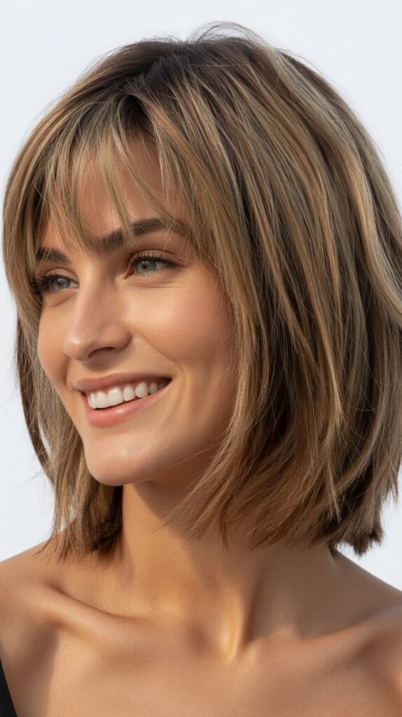 Choppy Bob with Curtain Bangs