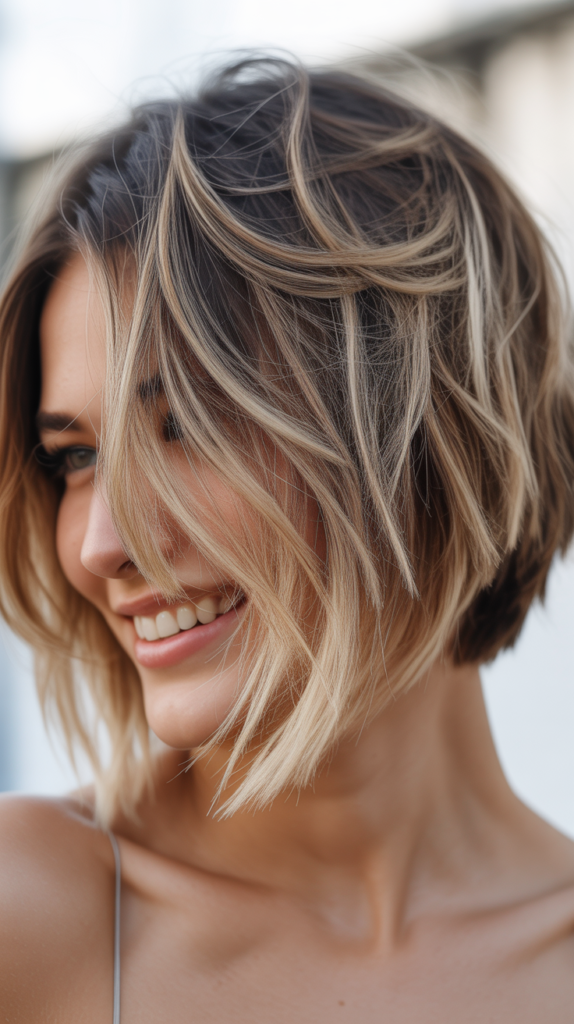 Choppy Bob with Ombre
