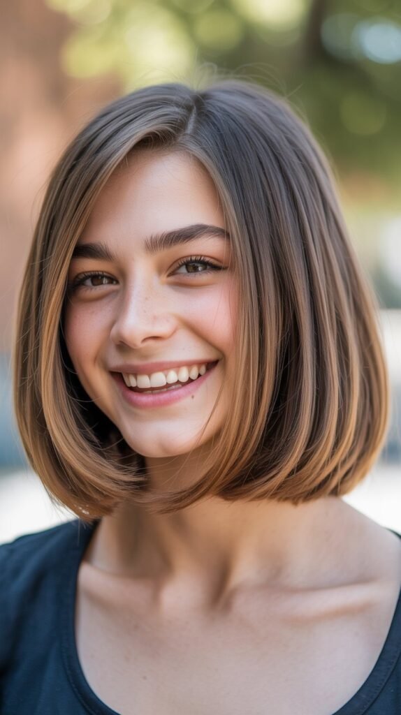 Layered Bob with Side Bangs