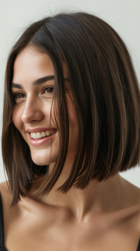Classic Choppy Bob with Blunt Ends
