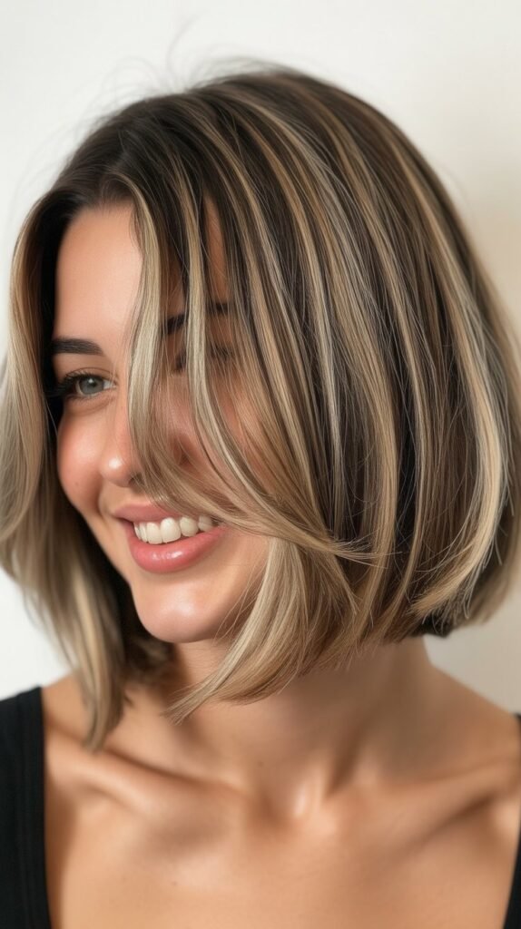 Choppy Bob with Balayage Highlights