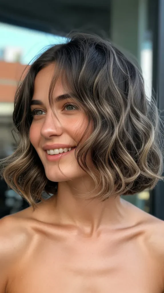 Wavy Long Bob with Sea Salt Texture