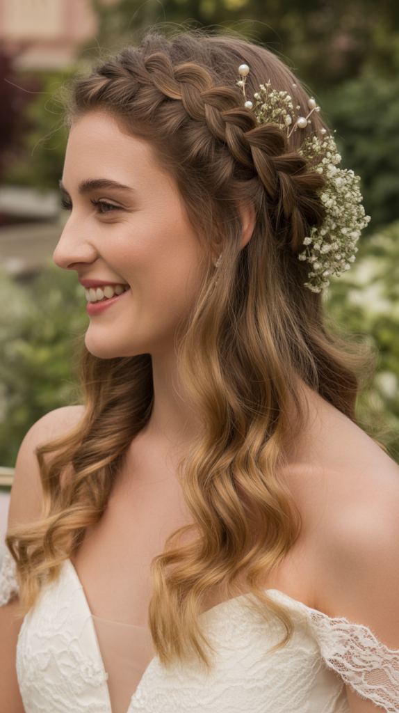 Waterfall Braid Half-Up Hairstyle