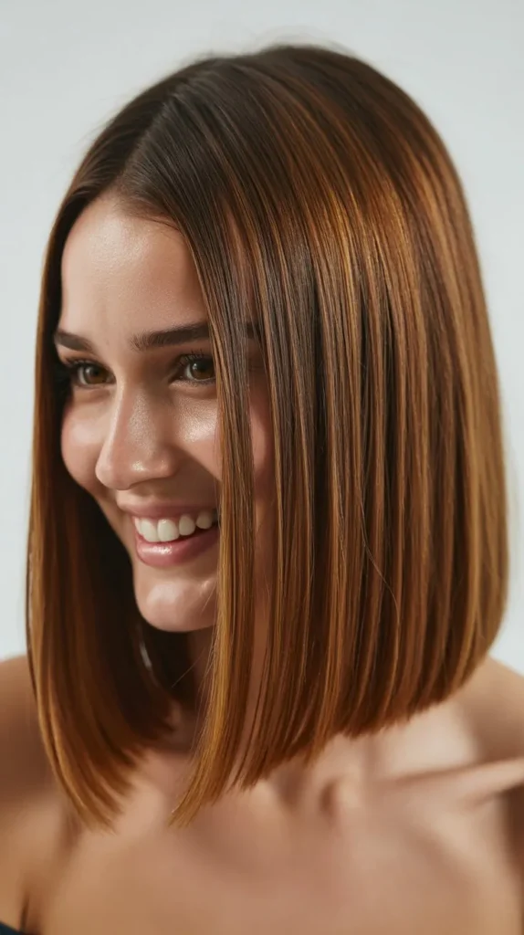 Long Bob with Peek-a-Boo Color