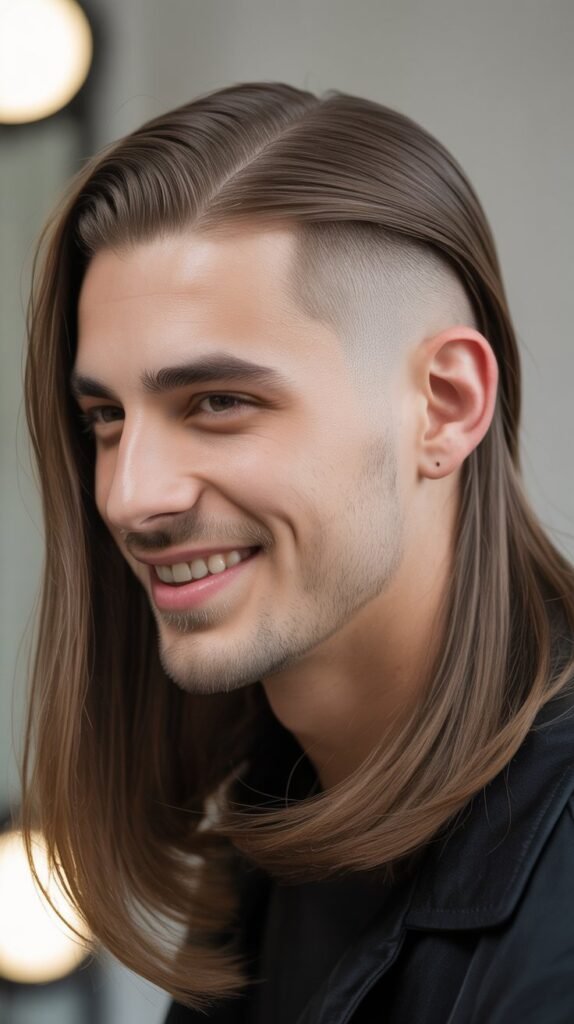 Long Straight Hair with Undercut