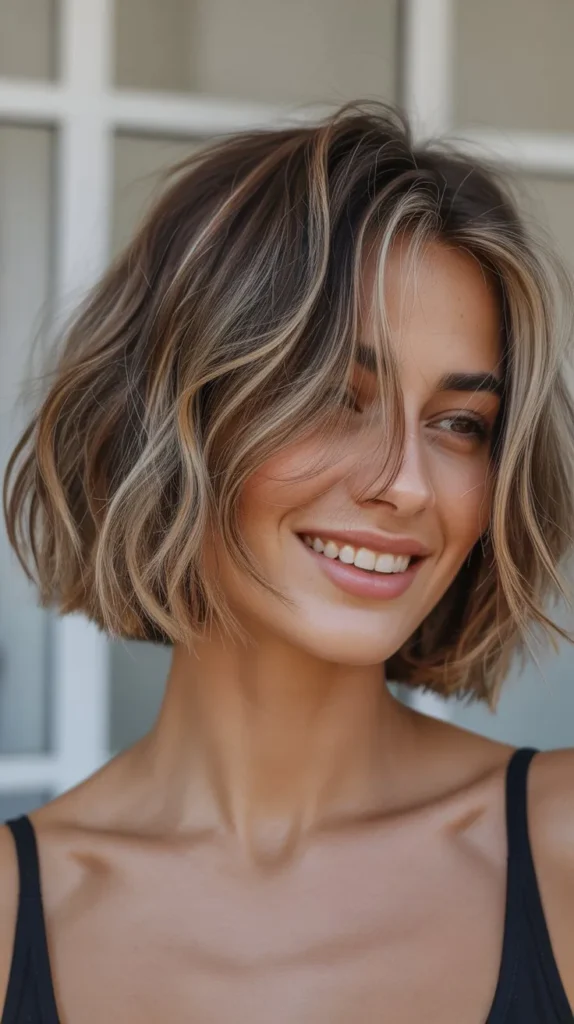 Choppy Bob with Babylights