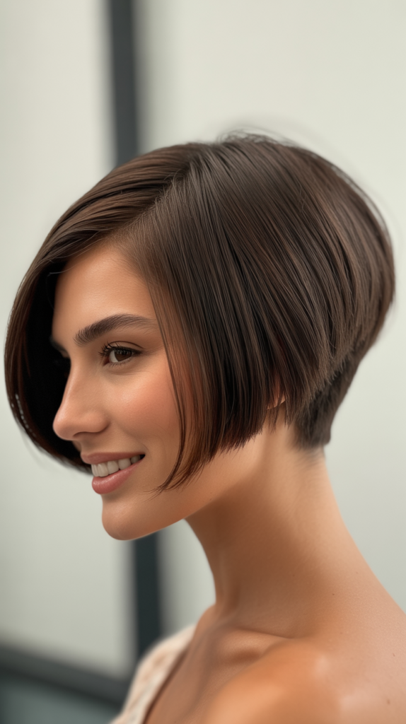  Stacked Bob with Side Part