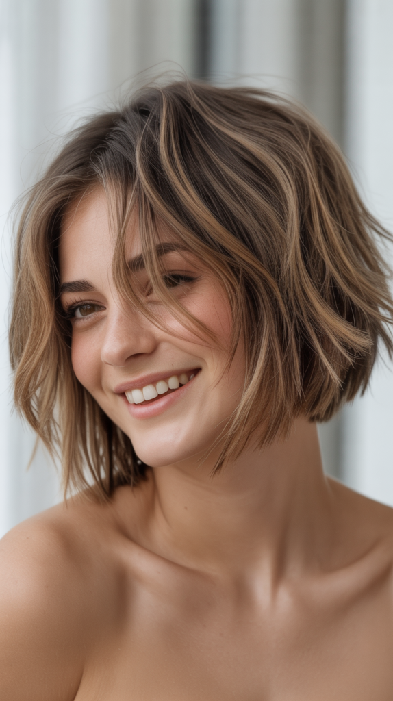 Choppy Bob with Undone Texture