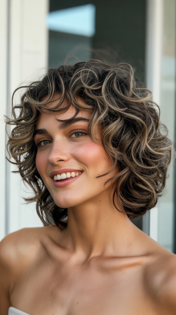 Choppy Bob for Curly Hair