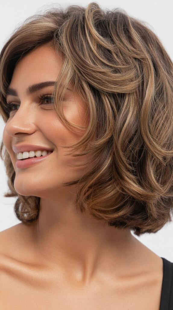 Choppy Bob with Vintage Waves