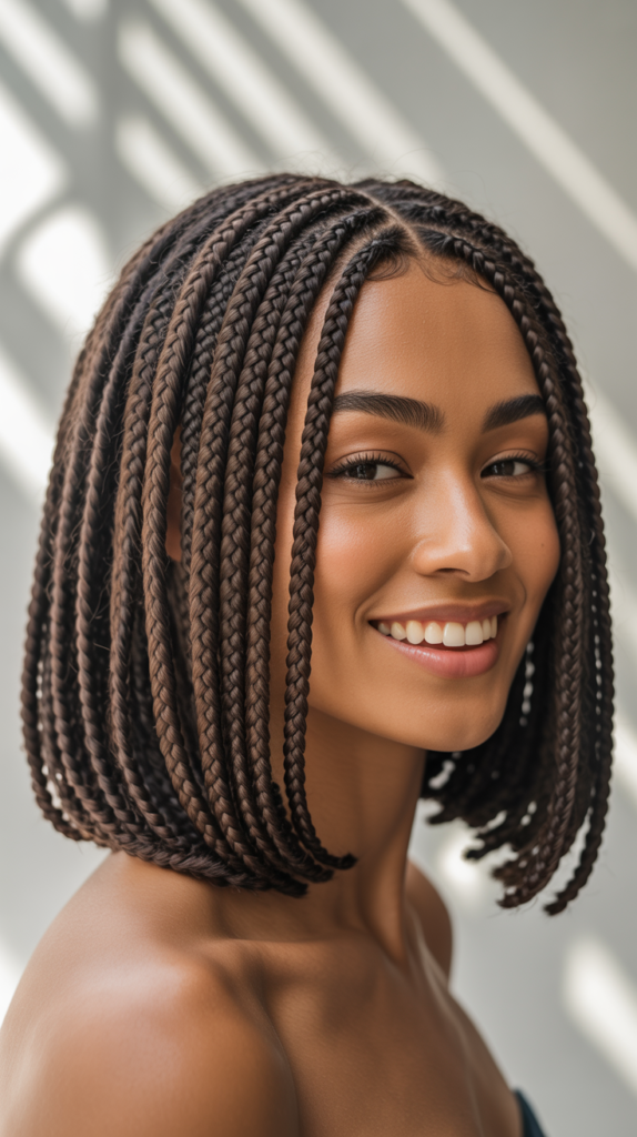 Bob-Length Box Braids