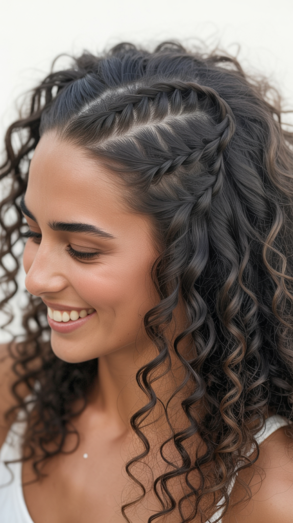 Braided Mohawk Half Up