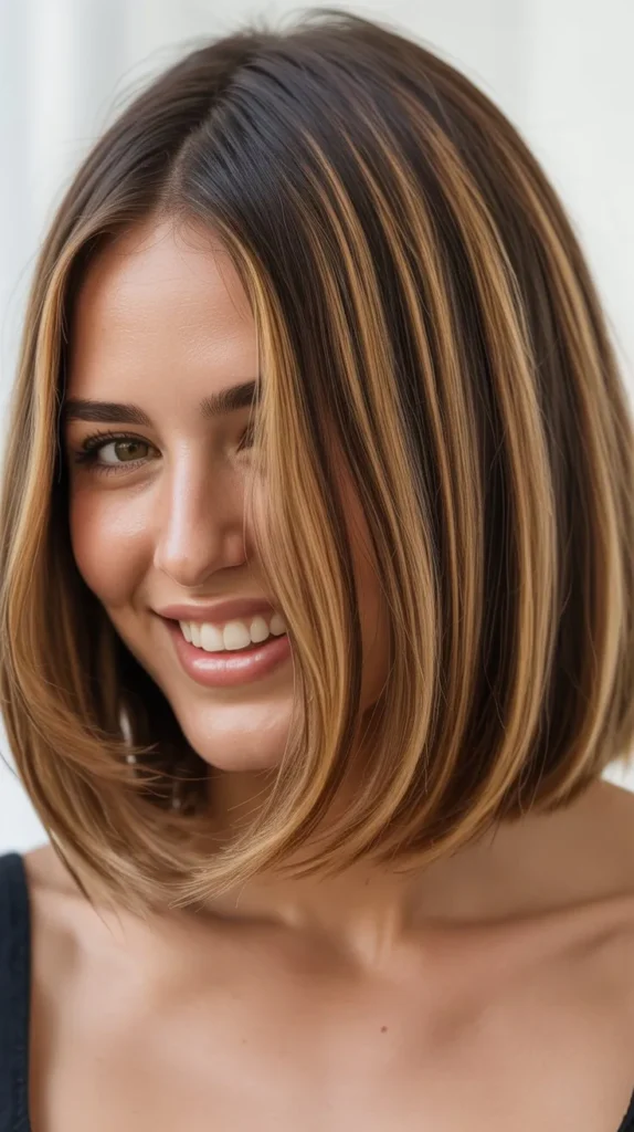 Long Bob with Balayage Highlights