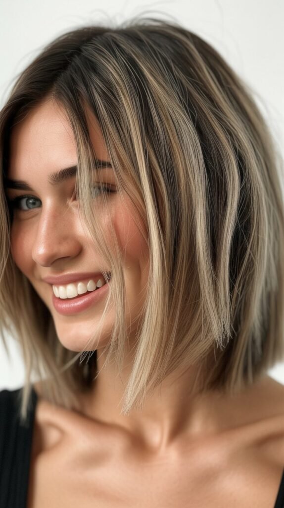 Choppy Bob with Two-Tone Color