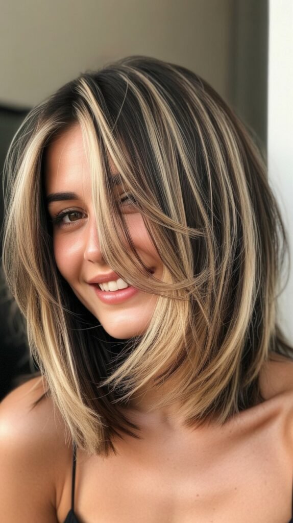 Choppy Bob with Bold Balayage