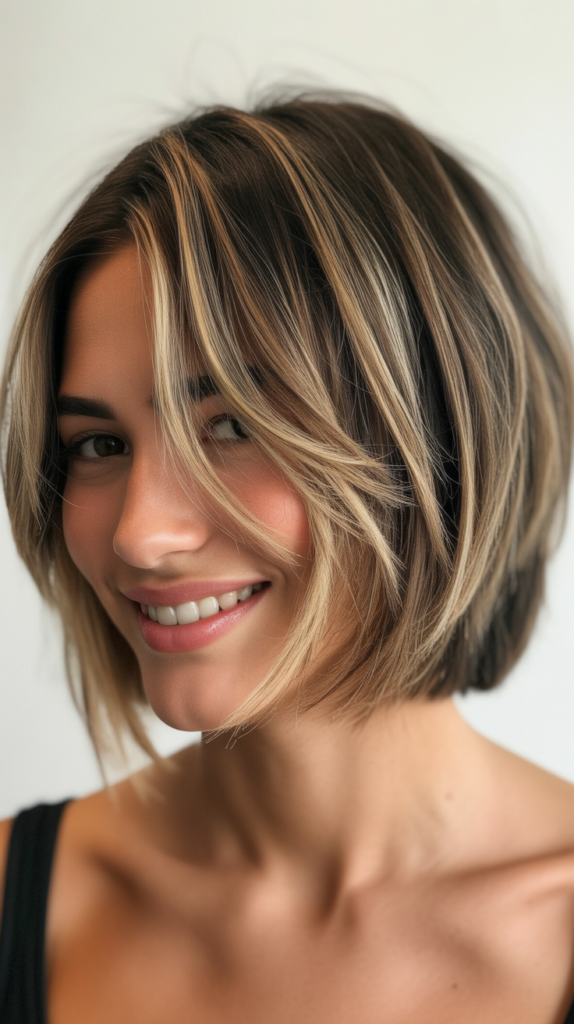 Choppy Bob with Babylights Balayage